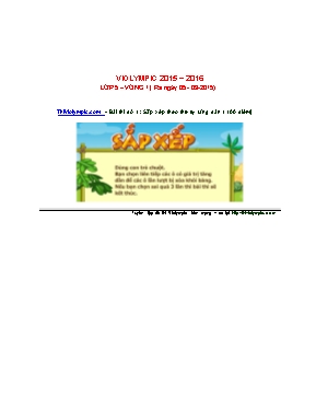 Đề thi violympic môn Toán Khối 5 - Vòng 1 - Năm học 2015-2016 (Có đáp án)